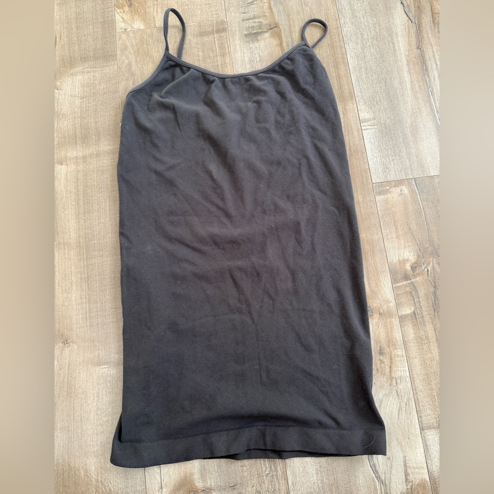 Tees by Tina Tank Top Camisole‎ Spaghetti Strap One Size Dark Gray Stretch